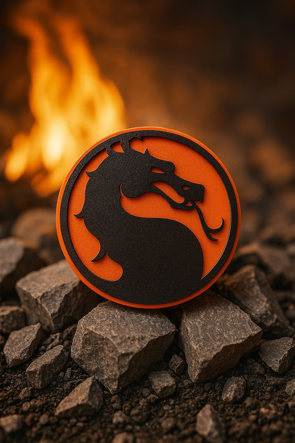 Mortal Kombat 3D Printed Buckle Tag