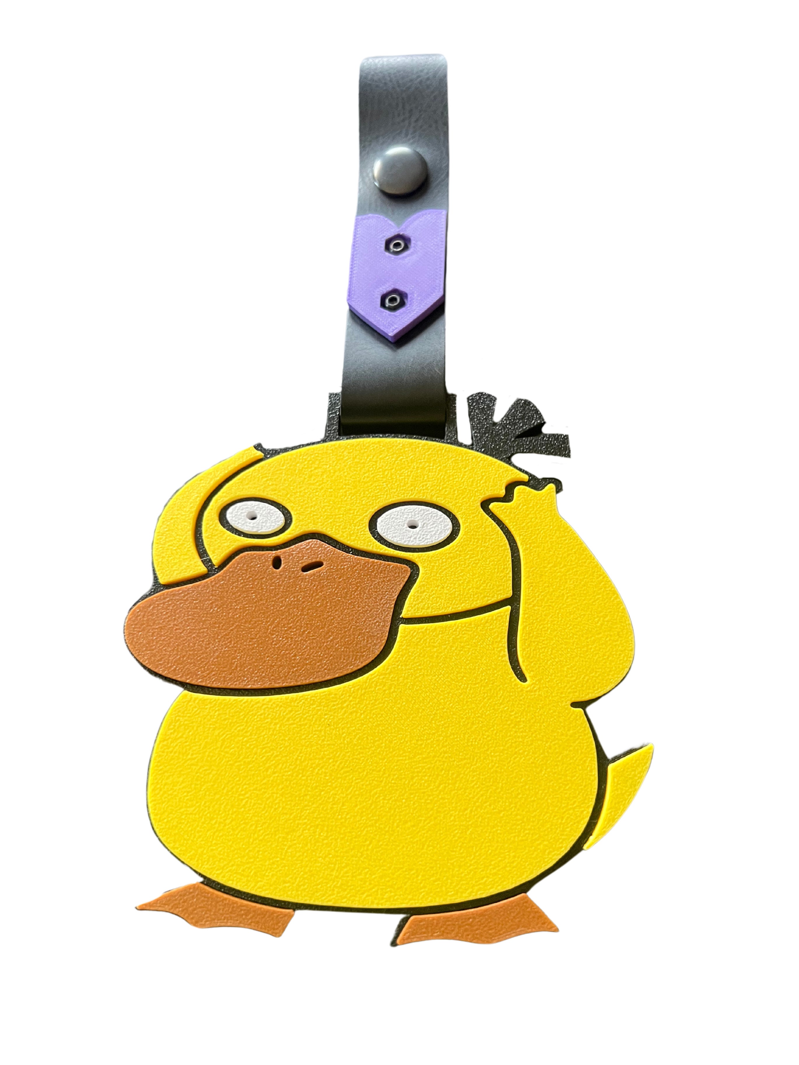 Psyduck 3D Printed Buckle Tag