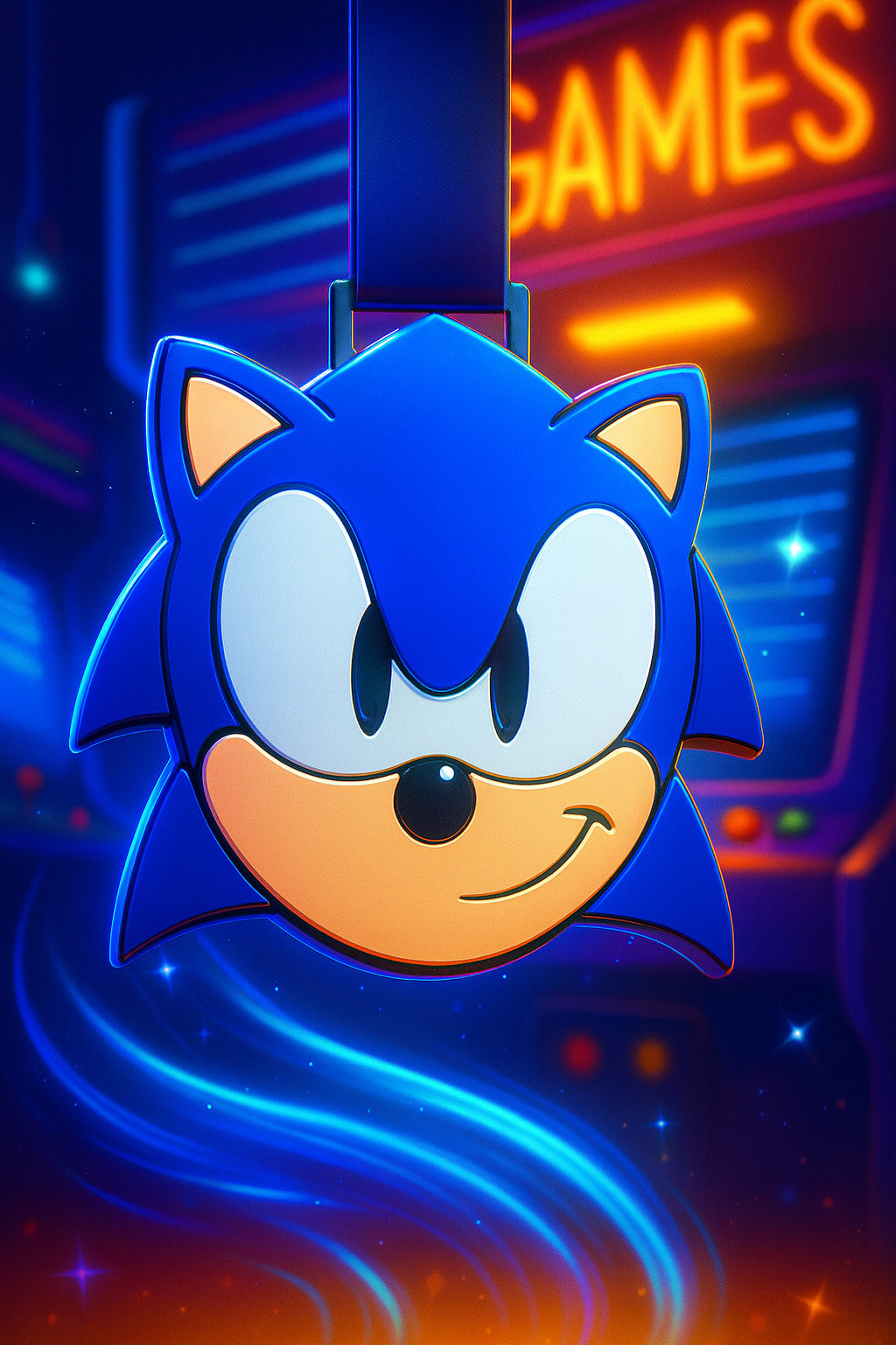 Sonic the Hedgehog 3D Printed Buckle Tag
