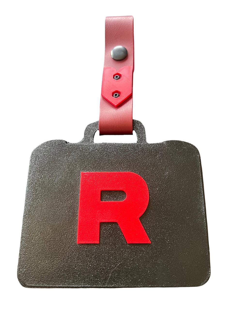Team Rocket “R” Briefcase Logo 3D Printed Buckle Tag