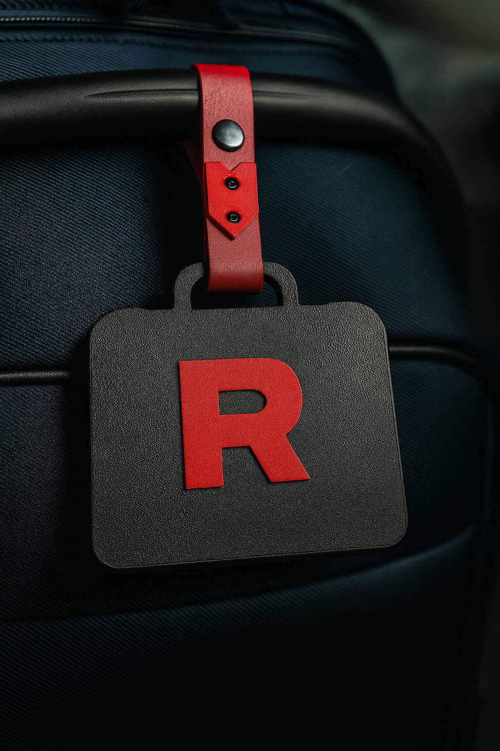 Team Rocket “R” Briefcase Logo 3D Printed Buckle Tag